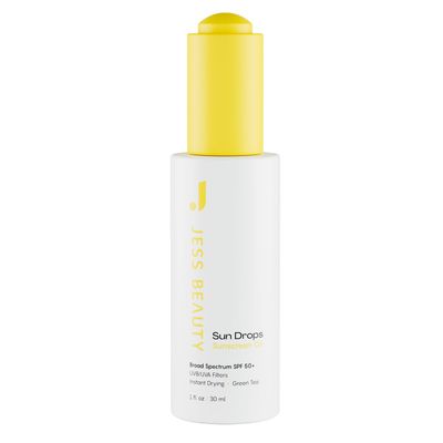 JESS BEAUTY | Face Sunscreen Sun Drops SPF 50 Skin Care Oil with Camellia Sinensis &amp; Squalane | Skincare Fast Drying 1 fl. oz