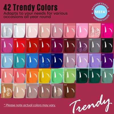 MEFA 60 Pcs Gel Nail Polish Kit with U V Light, 42 Colors All Seasons Collection Nude Colorful Gel Polish Essential Set with 5 Psc Matte/Glossy Base Top Coat, Cuticle Remover, Salon Gifts for Women
