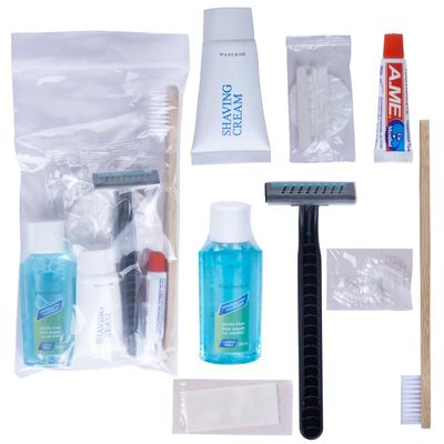 Hygiene Kit Bundle Bulk, Travel Size Personal Care Toiletries for Hotel, Home, Camping, Travel, Charity - 90 Pieces Individually Wrapped Hotel Amenities (15 Pack)