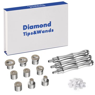 Yekavo Diamond Dermabrasion Tips Microdermabrasion Machine Accessories Dermabrasion Tool Microdermabrasion Replacements 9 Tips 3 Wands