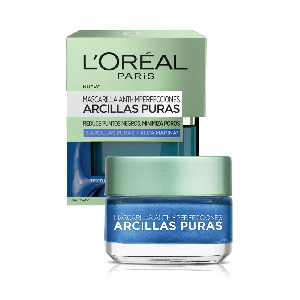 LOral Paris Pure-Clay Mask Skincare Pure-Clay Face Mask with Seaweed for Redness and Imperfections to Clear &amp; Comfort, 1.7 oz.