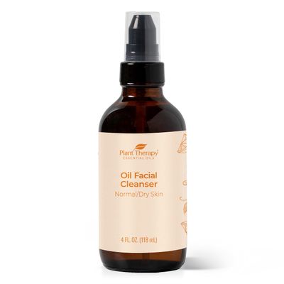 Plant Therapy Oil Facial Cleanser for Normal/Dry Skin 4 oz, Gently Removes Dirt, Makeup &amp; Other Impurities