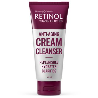 Retinol Anti-Aging Cream Cleanser - Daily Deep Cleansing Facial Wash Exfoliates to Improve Skins Texture &amp; Moisturizes for Cleaner, Softer Face - Renewing Vitamin A Minimizes Fine Lines &amp; Wrinkles
