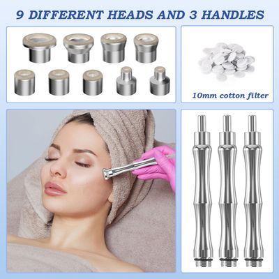 Yekavo Diamond Dermabrasion Tips Microdermabrasion Machine Accessories Dermabrasion Tool Microdermabrasion Replacements 9 Tips 3 Wands