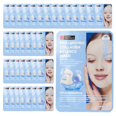 Innerest Original Derma Beauty Collagen Face Masks 36 PK Ultra Hydrating Hyaluronic Face Mask Skin Care Sheet Masks Set for Beauty &amp; Personal Care Korean Face Mask