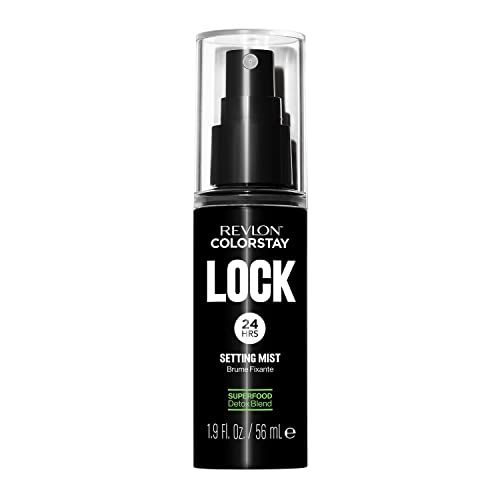 Revlon Colorstay 24 Hr Lock Setting Mist, Keeps Face Makeup from Melting &amp; Fading, Mattifying, Blurring &amp; Oil Absorbing Face Spray, Transfer-proof &amp; Mask Friendly, 1.9 fl oz.
