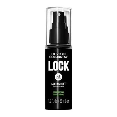 Revlon Colorstay 24 Hr Lock Setting Mist, Keeps Face Makeup from Melting &amp; Fading, Mattifying, Blurring &amp; Oil Absorbing Face Spray, Transfer-proof &amp; Mask Friendly, 1.9 fl oz.