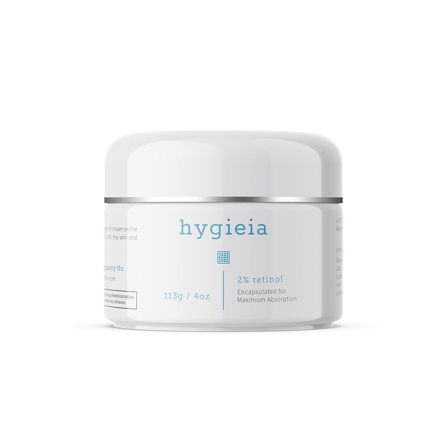 Hygieia + Encapsulated 2% Retinol Cream, 4oz - Liposomal Anti-Wrinkle Cream for Face, Neck &amp; Body - Fast &amp; Deep Cellular Absorption - Day or Night Cream for Firming, Lifting &amp; Repairing Aging Skin
