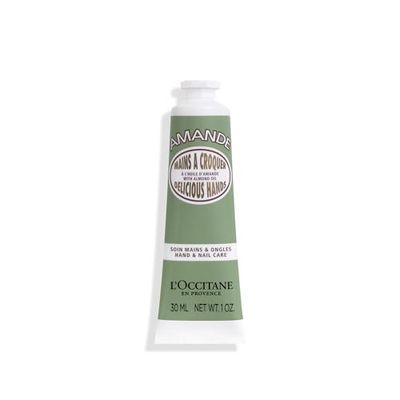 L&#39;OCCITANE Almond Delicious Hand &amp; Nail Cream: Soften hands &amp; Cuticles with Irresistible Almond Scent, Moisturizing, Infused With Almond Oil, 24-hour hydration*, 1 Oz