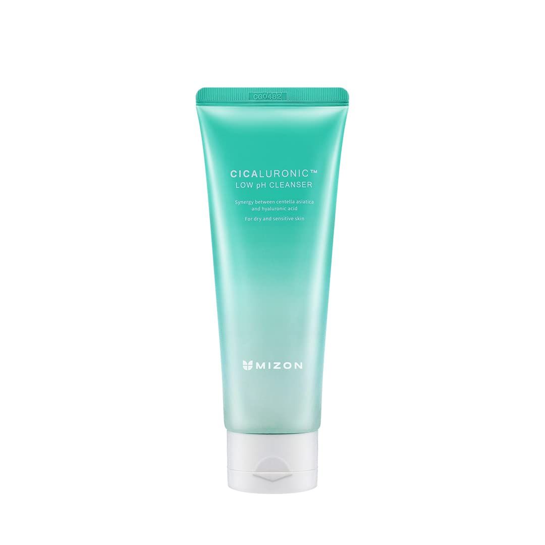 MIZON Cicaluronic Low pH Cleanser with Centella Asiatica Hyaluronic Acid BHA Sebum Care Blemish Care Dead Skin Cell Removal Korean Skincare (120ml/4.05fl oz)