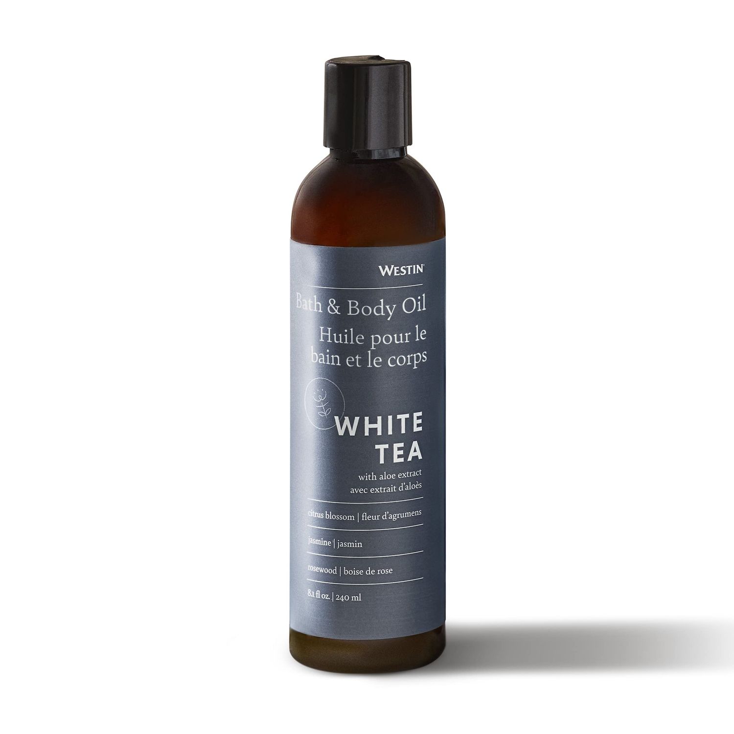 Westin White Tea Aloe Bath &amp; Body Oil - Soothing, Invigorating Bath and Massage Oil with White Tea and Aloe - 8 Ounces