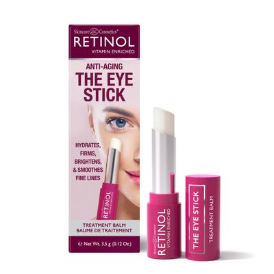 Retinol Anti-Aging Eye Stick - Treatment Balm - Your Beauty Secret for Younger Looking Eyes - Hydrates, Firms, Brightens, and Smooths Fine Lines - Vitamin A, C and E Minimizes Aging Effect on Eyes