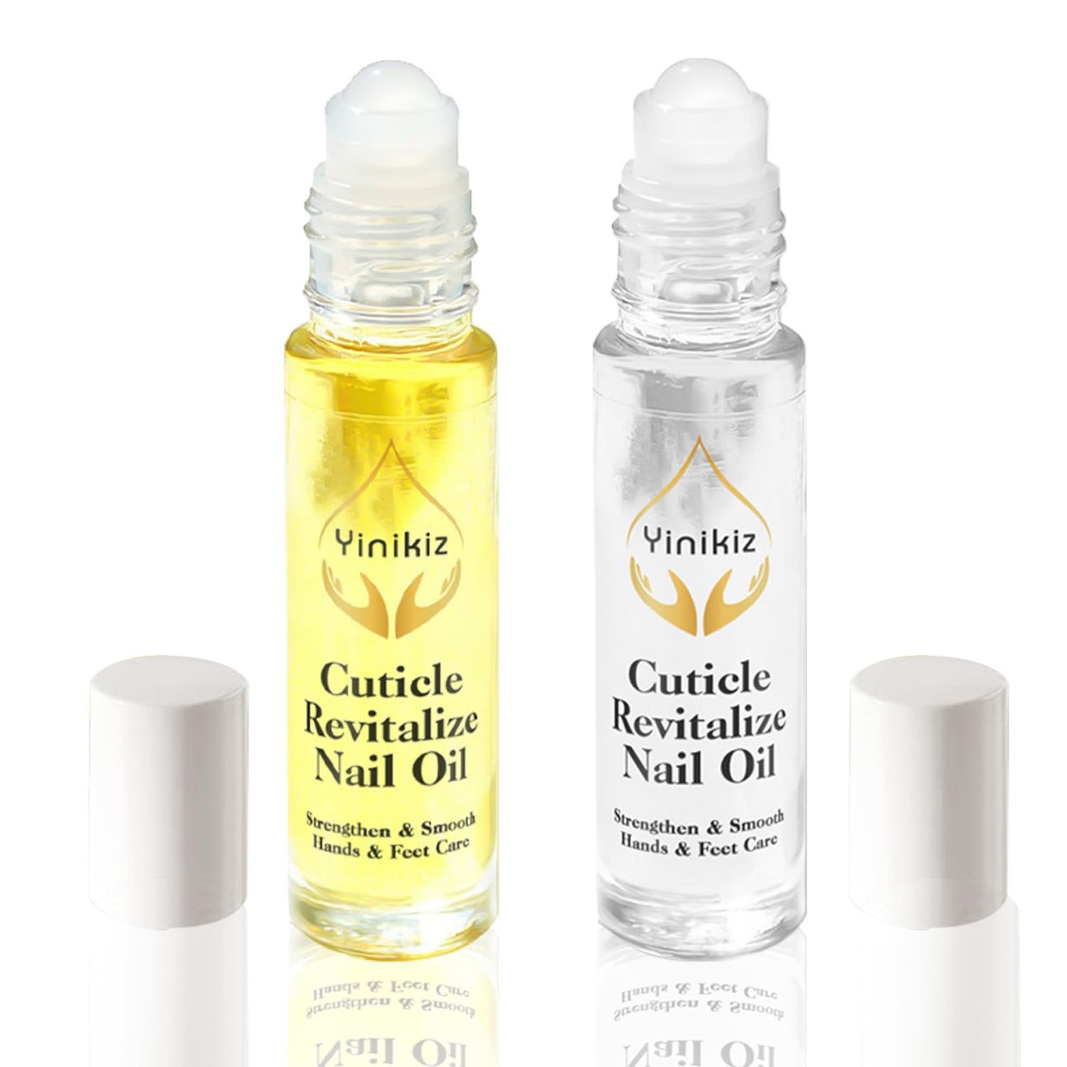 MKNZOME 2PCS Cuticle Oil Pen, Cuticle Oil for Nails for Nail Growth Treatment, Nail Strengthener for Thin Nails and Growth, Nail Care Kit Manicure Set, Rollerball, Manicure Tools