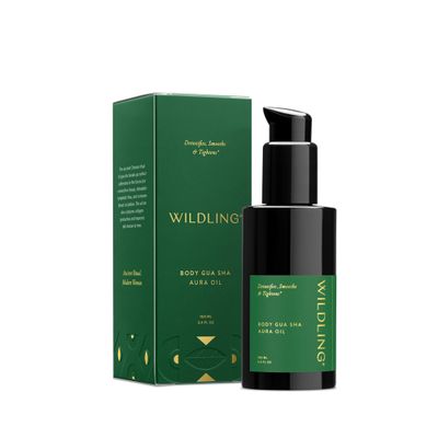 WILDLING Aura Rose Pepper Toning Body Oil I Hydrate, Smooth, Tone+Tights Skin w/ Wild Rose Pepper, Mastic+Organic Helichrysum I Cellulite Smoothing,Lymphatic Drainage and Blood Circulation Improvement