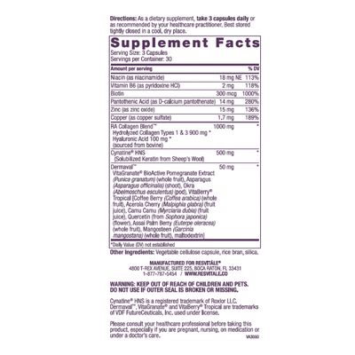 ResVitle Beauty 3 - Skin Care Supplement with Collagen, Keratin &amp; Elastin - 90 Capsules