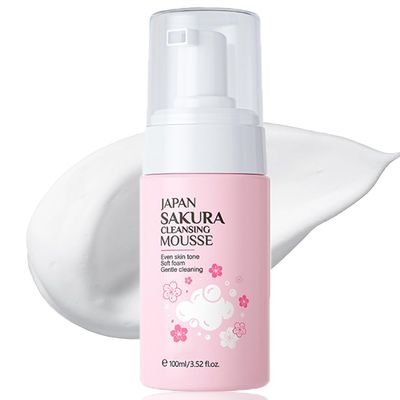 Rosarden Foam Face Wash, Sakura Foaming Cleanser, Foaming Face Wash for Sensitive Skin, Gentle Foaming Face Cleanser for Day and Night Use, Facial Cleansing Washes for Acne Dry Skin