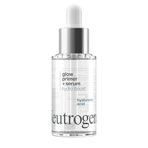 Neutrogena Hydro Boost Glow Booster Primer &amp; Serum, Hydrating &amp; Moisturizing Face Serum-to-Primer Hybrid, Infused with Purified Hyaluronic Acid &amp; Designed to Instantly Hydrate, 1.0 fl. oz