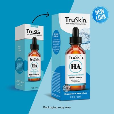 TruSkin Hyaluronic Acid Serum for Face + 7 Ultra Hydrating Ingredients - Best Face Serum for Moisturizing, Plumping & Smoothing of Fine Lines, 2 fl oz