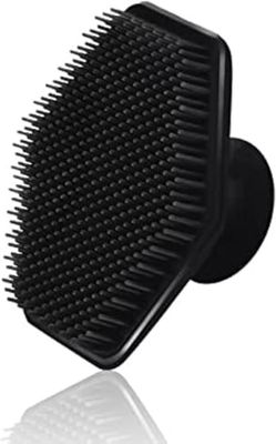 VWMYQ Face Scrubber, Silicone Face Scrubber for Men, Gentle Exfoliator Pad &amp; Massager, Facial Cleansing/Wash Brush - Removes Dead &amp; Dry SkinBlack