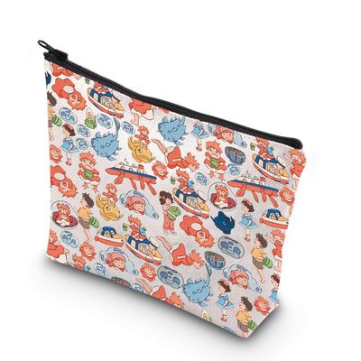 VAMSII Animated Movie Inspired Canvas Makeup Cosmetic Bag Gift P O The Cliff Gift Movie Fans Gift (P o the cliff)