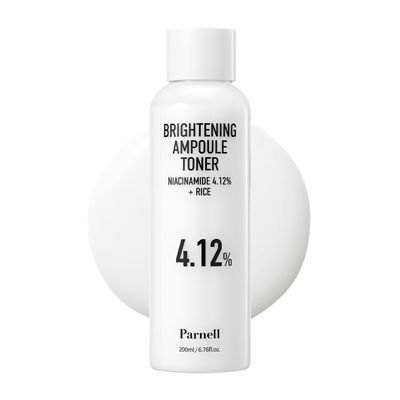 Parnell Niacinamide 4.12% | 200ml / 6.76 fl.oz. | Rice Ampoule Toner, brighting Toner, Korean Smooth Skin Texture face, Korean Skin Care
