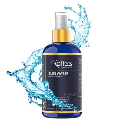 Xotics Blue Water Facial Spray - 8oz - Hydrating Face Mist Spray with a Blend of Aloe Vera - Refreshing Facial Toner Spray for Men &amp; Women, Aftershave, Daily Moisturizing Facial Splash All Skin Types