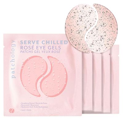 Patchology Serve Chilled Ros Hydrating Under Eye Patches - Hyaluronic Acid &amp; Antioxidant-Infused Eye Masks to Reduce Dark Circles, Puffiness &amp; Fine Lines - Ideal Skincare Essentials (5 Pairs)