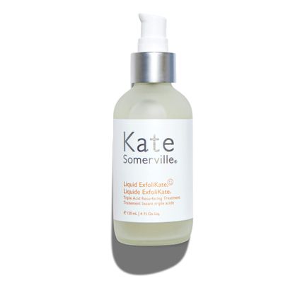 Kate Somerville Liquid ExfoliKate - Triple Acid Resurfacing Treatment - Clinically Formulated AHA Overnight Facial Exfoliator Smooths Skin and Minimizes Pores, 4 Fl Oz