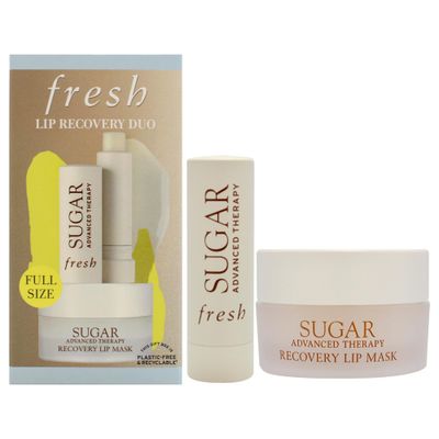 Lip Recovery Duo by Fresh for Women - 2 Pc 0.07oz Sugar Advanced Therapy Lip Treatment, 0.35oz Sugar Advanced Therapy Recovery Lip Mask