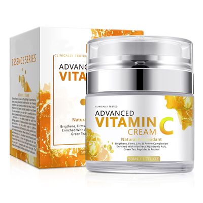 Vitamin C Cream, Vitamin C Face Cream With Nicotinamide &amp; Hyaluronic Acid, Vitamin C Moisturizer For Face, Anti Aging Vitamin C Face Cream For Reduces Wrinkle, Fine Lines &amp; Tightening Skin