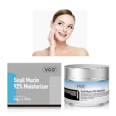 VGO Snail Mucin 92% Moisturizer Daily Face Moisturizer Hydrating Repair Face Gel Cream for Dry &amp; Sensitive Skin, All Skin Types 50g / 1.76oz
