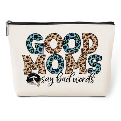 Mom Cosmetic Bag Good Mom Gifts Makeup Bag Good Gifts for Mom Travel Organizer Mother Gifts Zipper Pouch for Mother Mama Mommy Mammy Women Female Gifts for Mom from Daughter Son Mothers Day Birthday
