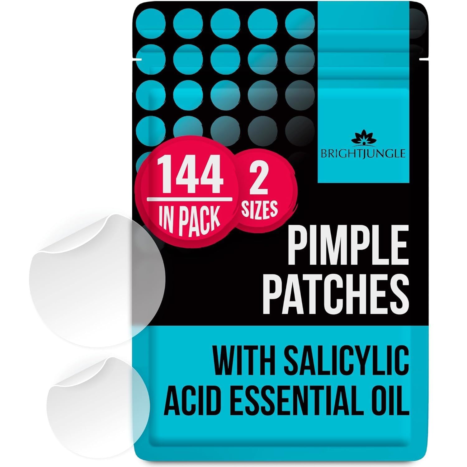 Pimple Patches for Face - Acne patches. Absorbing Cover, Invisible, Blemish Spot, Hydrocolloid, Facial Stickers, Two Sizes, Blends in with skin (144) (Small)