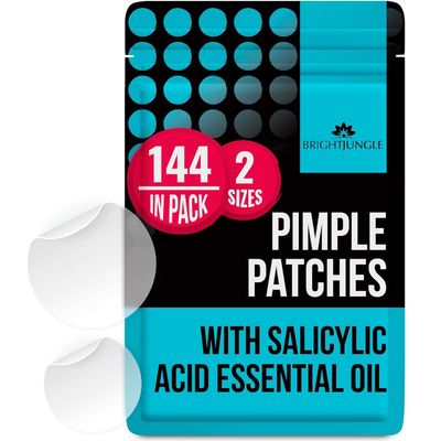 Pimple Patches for Face - Acne patches. Absorbing Cover, Invisible, Blemish Spot, Hydrocolloid, Facial Stickers, Two Sizes, Blends in with skin (144) (Small)