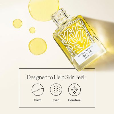 Naked &amp; Thriving Detox Balancing Face Oil | Organic, Vegan, &amp; Natural-Derived Skin Care | For Oily and Blemish-Prone Skin | with Jojoba, Primrose and Almond Oils f(1.18 oz/35 mL)