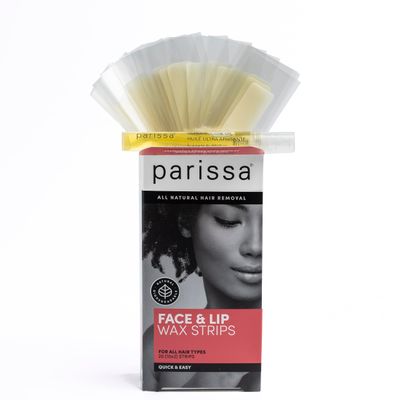Parissa Face &amp; Lips Wax Strips Kit for Facial Hair Removal, At-Home Waxing Kit with Ready-to-Use Small Wax Strips, 5ml Aftercare Oil, Suitable for All Hair Types, Biodegradable &amp; Skin-Safe (Refresh)