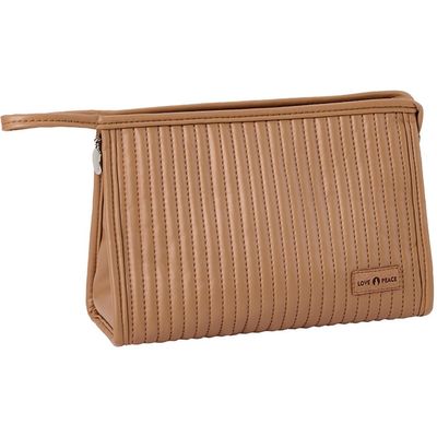 kamumanni Travel Makeup Bag, Large Makeup Pouch with Flat Bottom for Women, Travel Pouch Organizer for Brushes, Skincare Products, Cosmetics, Coffee