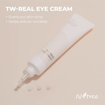 ISNTREE TW-REAL Eye Cream 30ml, 1.01 fl oz | Korean Eye Cream for Dark Circles, Fine Lines, Puffiness &amp; Dryness | Hydrating Under Eye Care