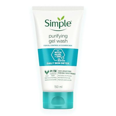 Simple Daily Skin Detox Purifying Facial Wash, 150ml