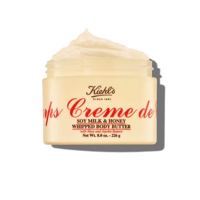 Kiehl&#39;s Creme de Corps Whipped Body Butter, Gentle Body Lotion that Nurtures and Moisturizes the Skin, Infused with Soy Milk and Honey, Provides Rich 24-Hour Hydration, For All Skin Types - 8 oz