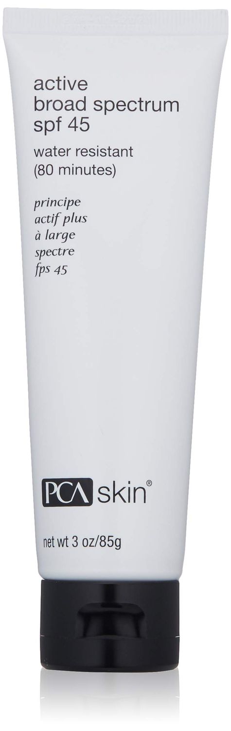 PCA SKIN Active Broad Spectrum SPF 45 - Zinc Oxide Water-Resistant Face &amp; Body Sunscreen Lotion, Reef-Friendly, Oxybenzone &amp; Oil-Free Formula (3 fl oz)
