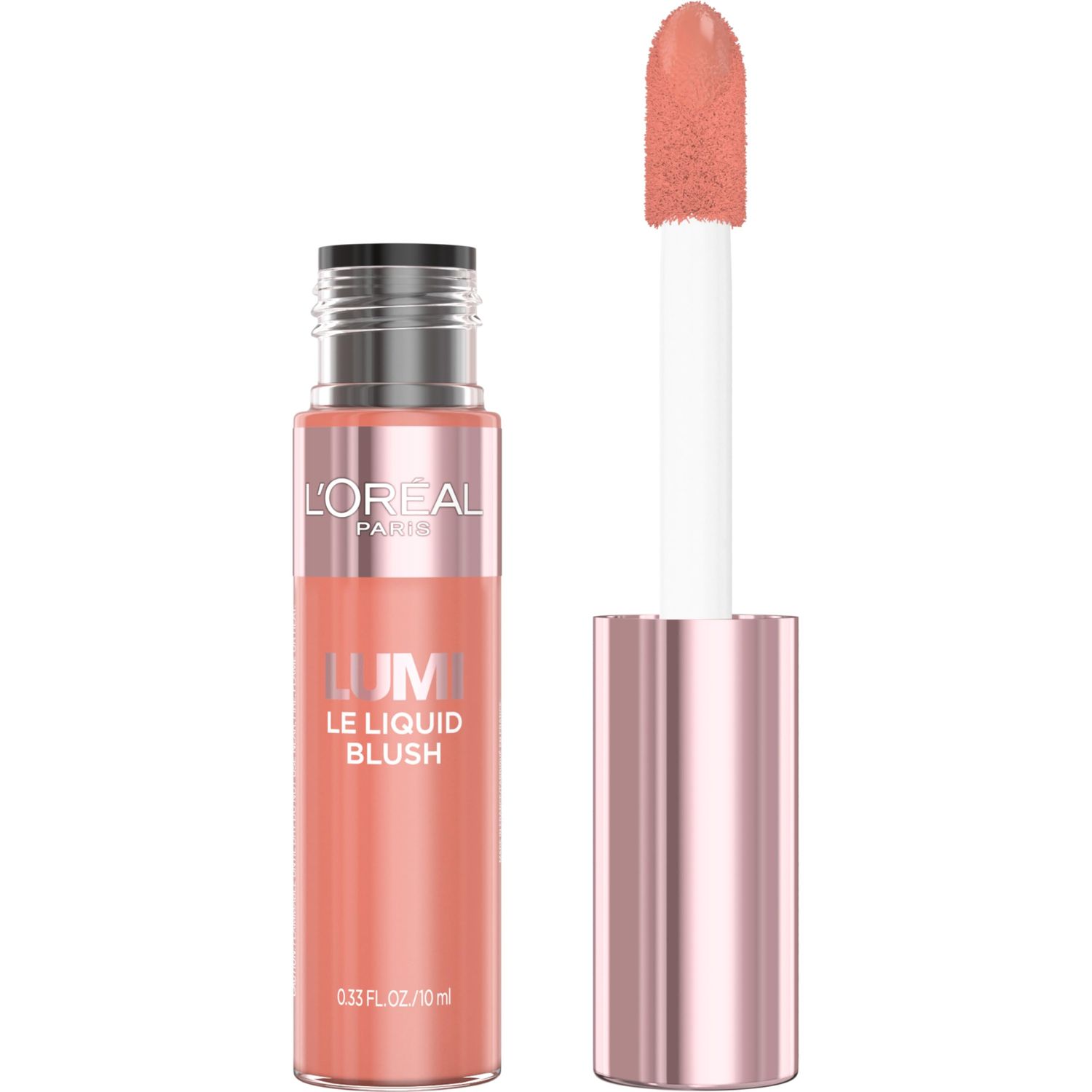 LOral Paris True Match Lumi Le Liquid Blush, Intense Lightweight Blush Formula With Liquid Pigments, Dewy Worth It, 0.33 Fl Oz