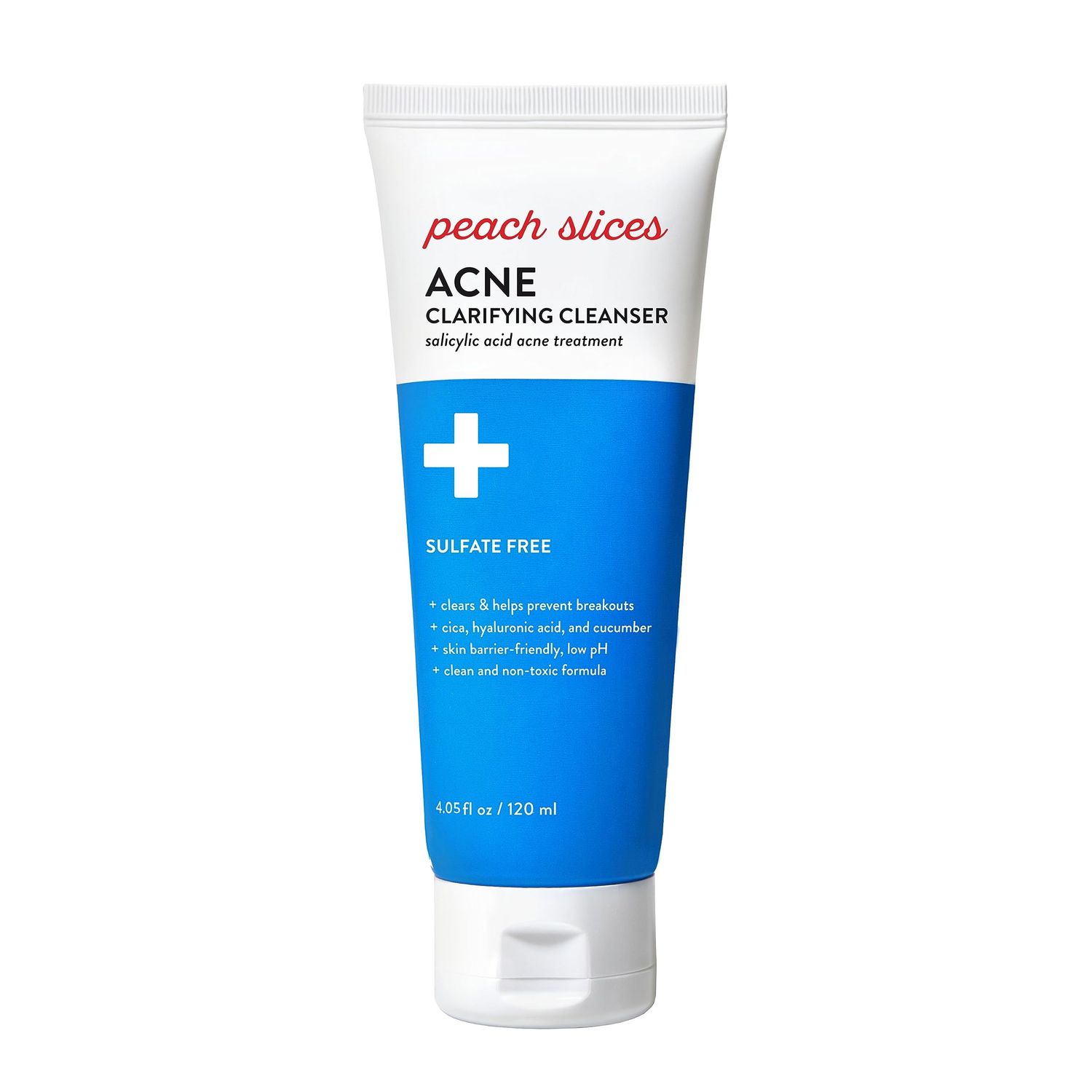 Peach Slices | Acne Clarifying Cleanser | Deep Cleans &amp; Prevents Acne | 2% Salicylic Acid | Hyaluronic Acid | Sulfate-Free | Hydrates &amp; Calms Skin | Gentle Formula | Face Wash | Cruelty-Free | 4 oz