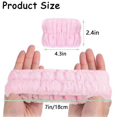 ZMD 7PCS Spa Headband Wrist Towels for Face Washing Set Makeup Headband Skincare Headbands Cute Face Wash Headband Soft Microfiber Wristbands Gifts for Women