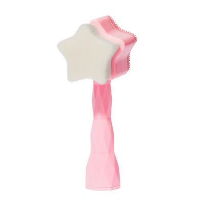 No Mo-Stache All Star Face Brush -Manual Facial Cleansing Brush, 2-in-1 Skin Care face Brush, Silicone Facial Scrubber Manual Dual Face Wash Brush for Deep Pore Exfoliation Massaging Skin Exfoliator