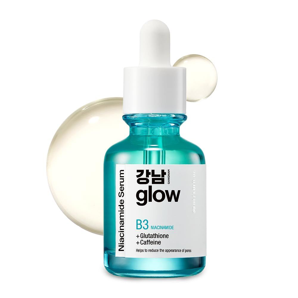 Niacinamide B3 Serum | Korean Pore Minimizer Glutathione Serum for face | Vitamin B3 &amp; Multi Peptide Serum for Face | Glow Serum for Dark Spots | Glass Skin Korean Skincare - 1.01 fl oz (30ml)