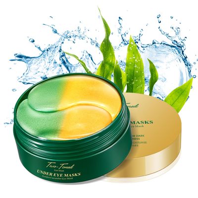 Under Eye Patches 60Pcs, Golden Cucumber Eye Mask Puffy, Eye Skin Care Pads With Collagen Hyaluronic Acid Castor Oil Under Eye Masks for Dark Circles Treatments, Reduce Under Eye Bags, Smooth Wrinkles