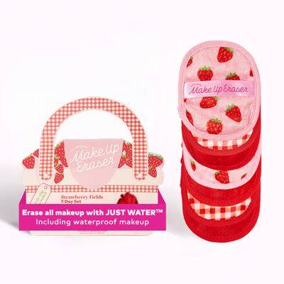 The Original Makeup Eraser, 7-Day Set, Erase All Makeup with Just Water, Including Waterproof Mascara, Eyeliner, Foundation, Lipstick, Sunscreen, and More! Strawberry Fields, 7ct.