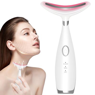 Neck Face Beauty Device, Skin Care Face Massager, 3 in 1 Facial Massage Tool with Heating &amp; Vibration
