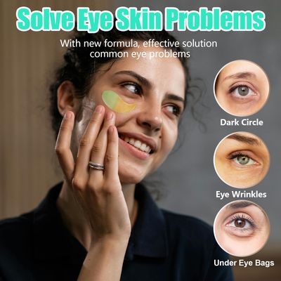Under Eye Patches 60Pcs, Golden Cucumber Eye Mask Puffy, Eye Skin Care Pads With Collagen Hyaluronic Acid Castor Oil Under Eye Masks for Dark Circles Treatments, Reduce Under Eye Bags, Smooth Wrinkles